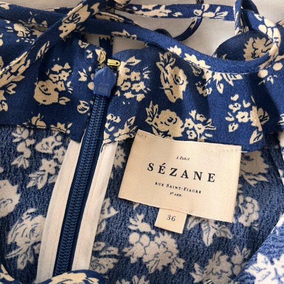 Sezane Marguarita Dress Cara Print - Size 4 (Small/36) - Picture 6 of 6